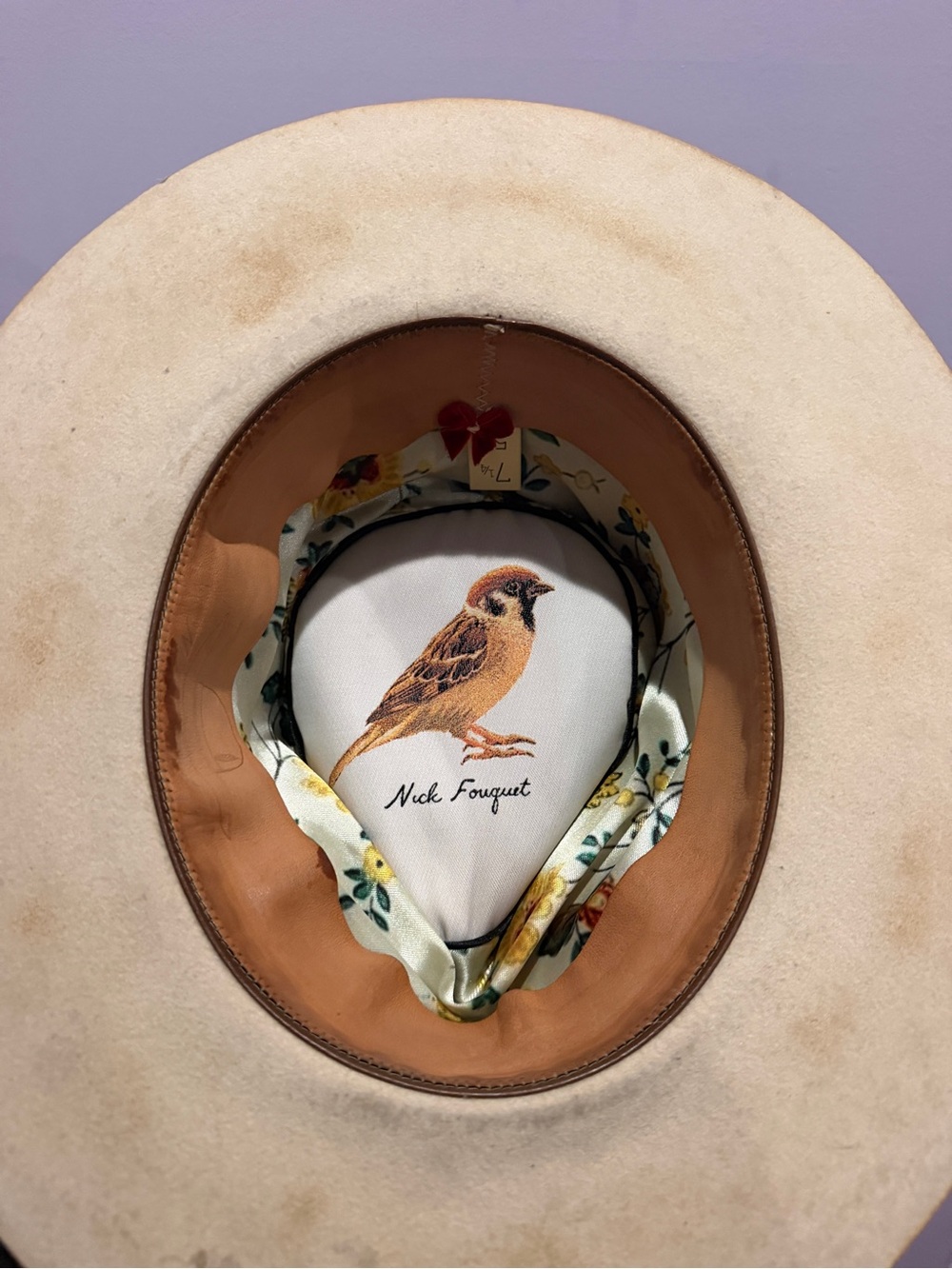Nick Fouquet Cream Wide-Brim Fedora with Braided Accent - Picture 4 of 6